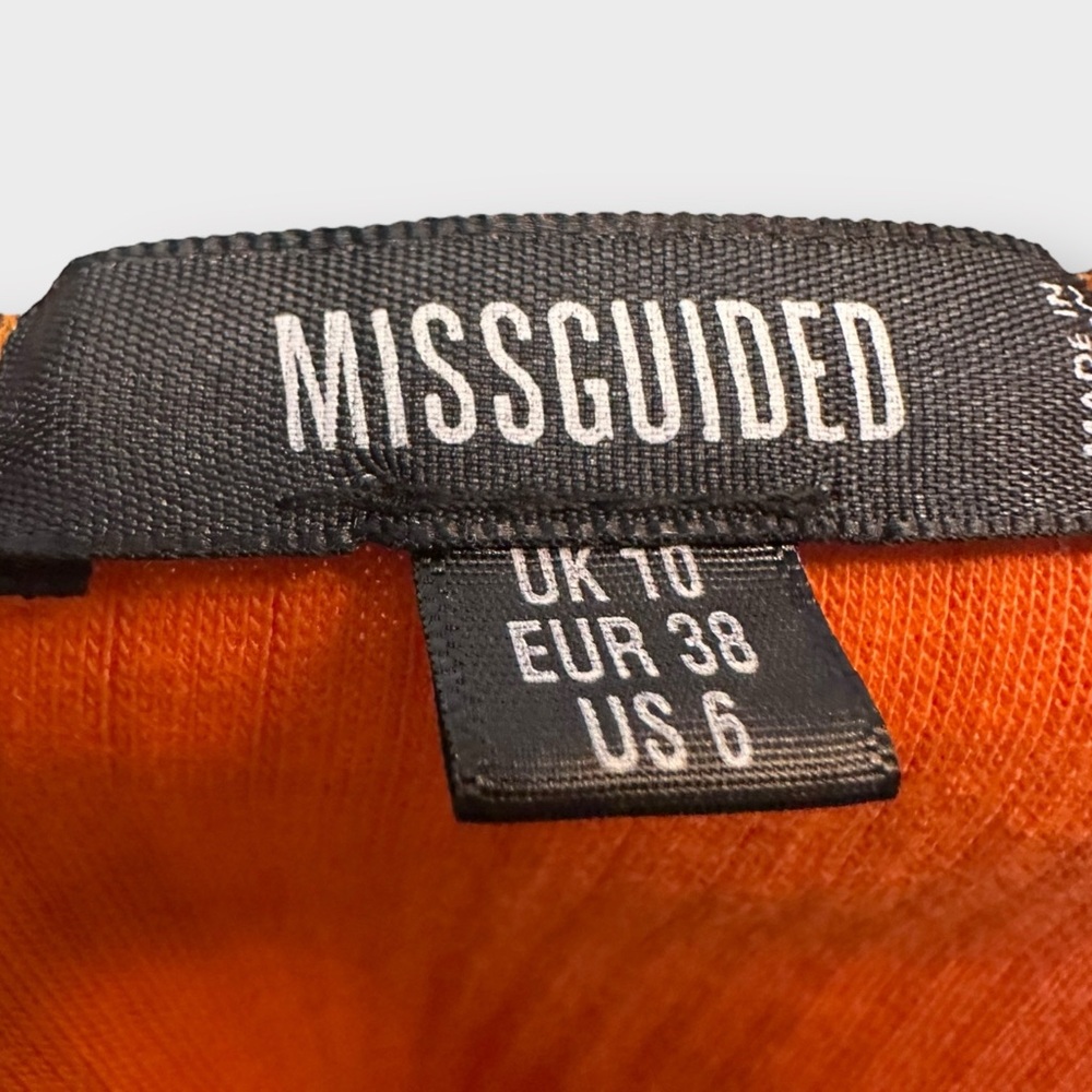 MISSGUIDED Orange Cutout Mini Dress - Picture 5 of 5